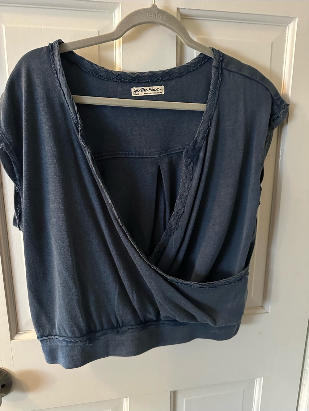 We The Free Navy Bra-Friendly Surplice Camisole